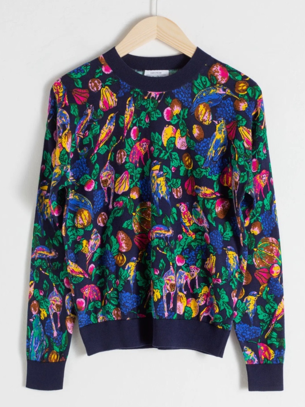& other stories jungle print sweater